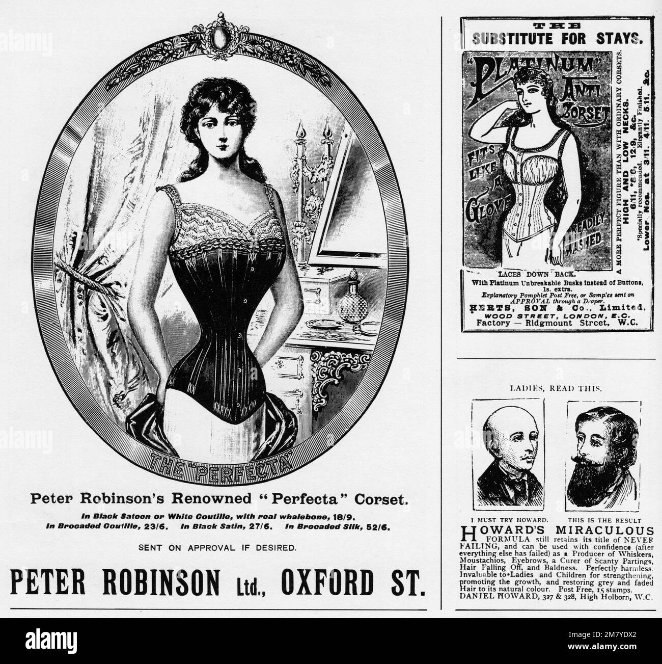 Victorian Advertising about c1890 Stock Photo