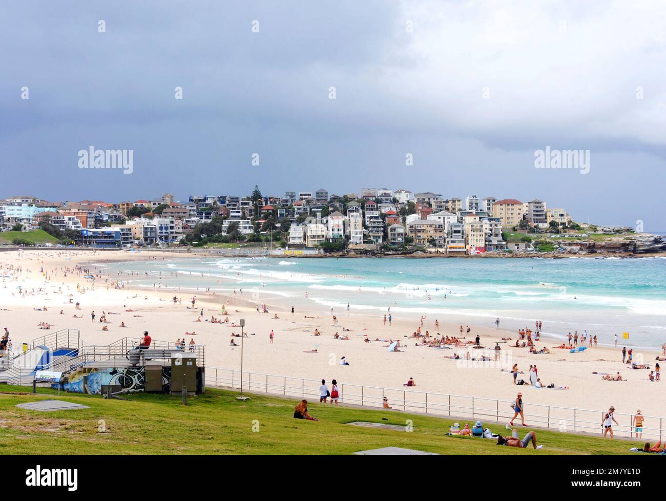 View of the beach. Bondi is one of Australia’s most iconic beaches. Stock Photo