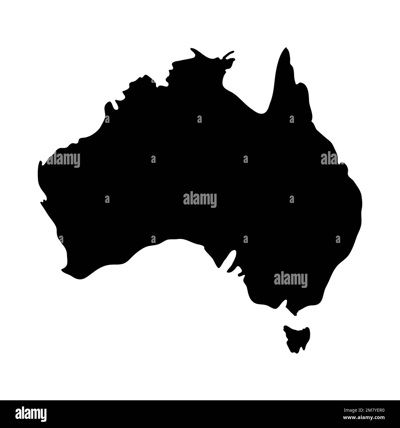 Vector flat Australia map silhouette Stock Vector Image & Art - Alamy