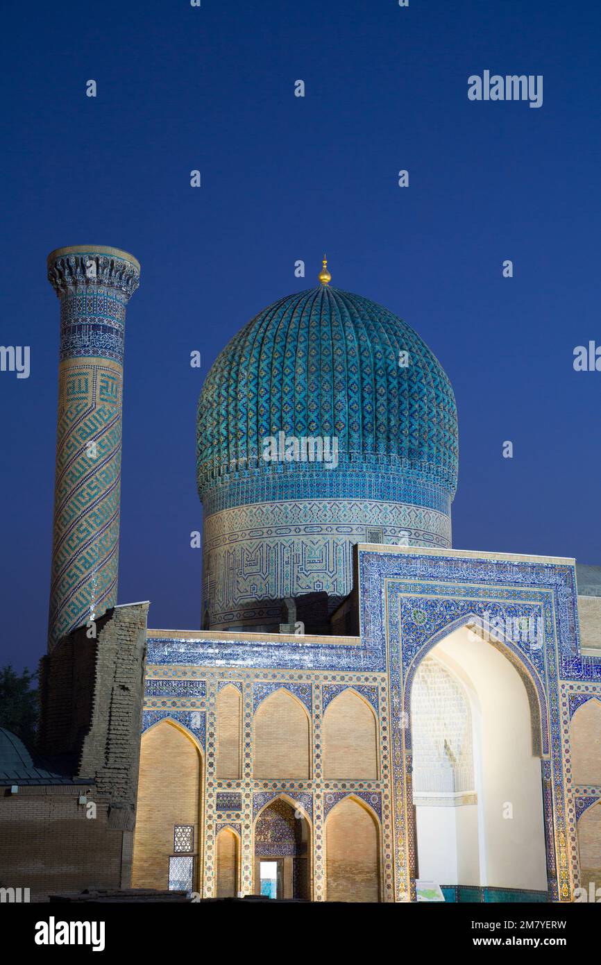 Evening, Gur-E-Amir Complex (Mausoleum), Built 1403, Burial Site of ...