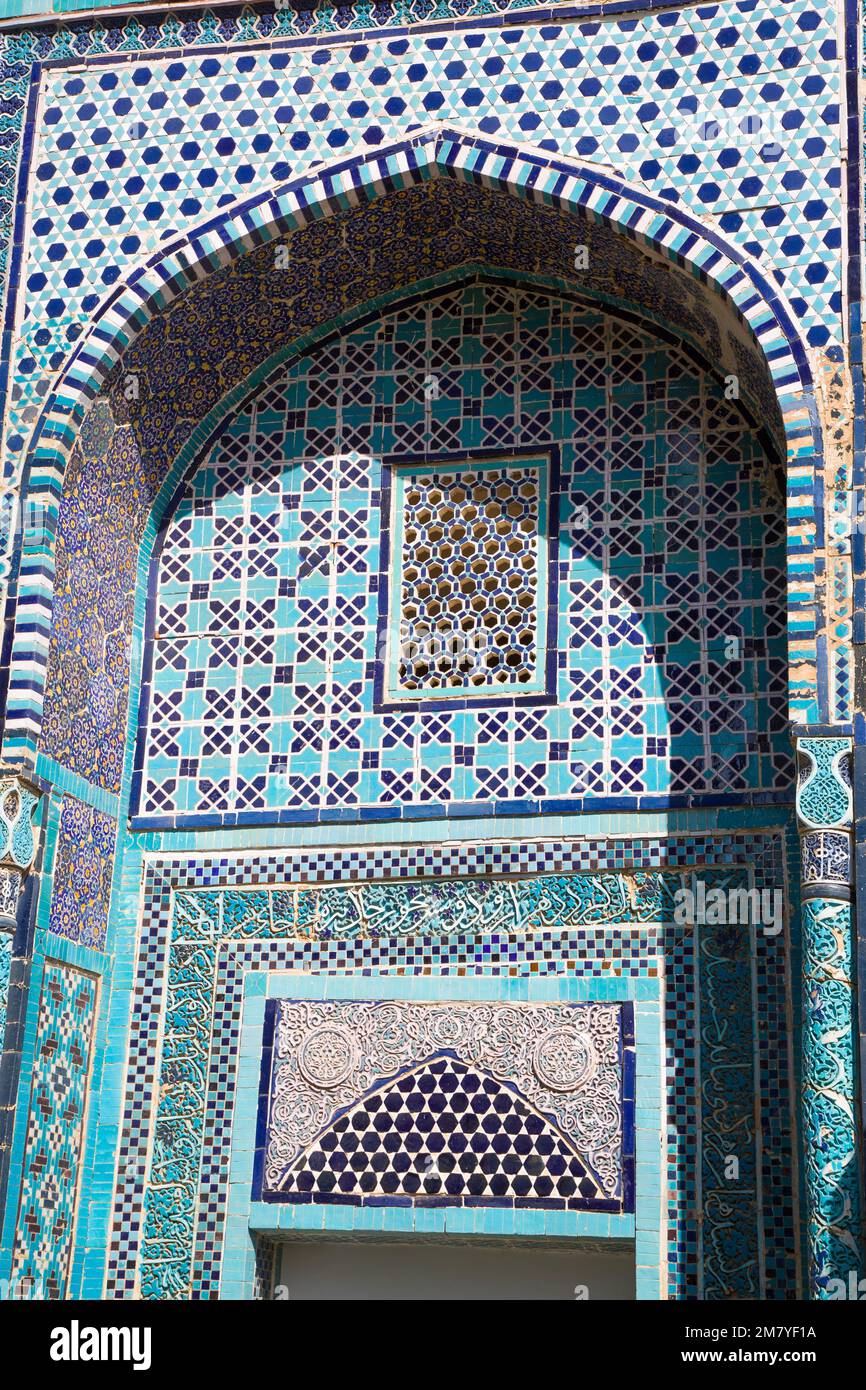 Tuglu Tekin Mausoleum, Built 1376, Shad-I-Zinda, Samarkand, Uzbekistan Stock Photo