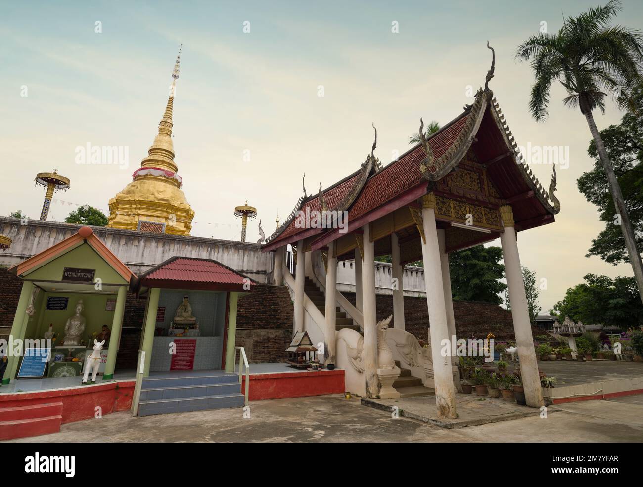 Lampang, Thailand. November 21, 2022. Wat Pong Sanuk Nua temple. The temple was included in the UNESCO world heritage list in 2008. Stock Photo