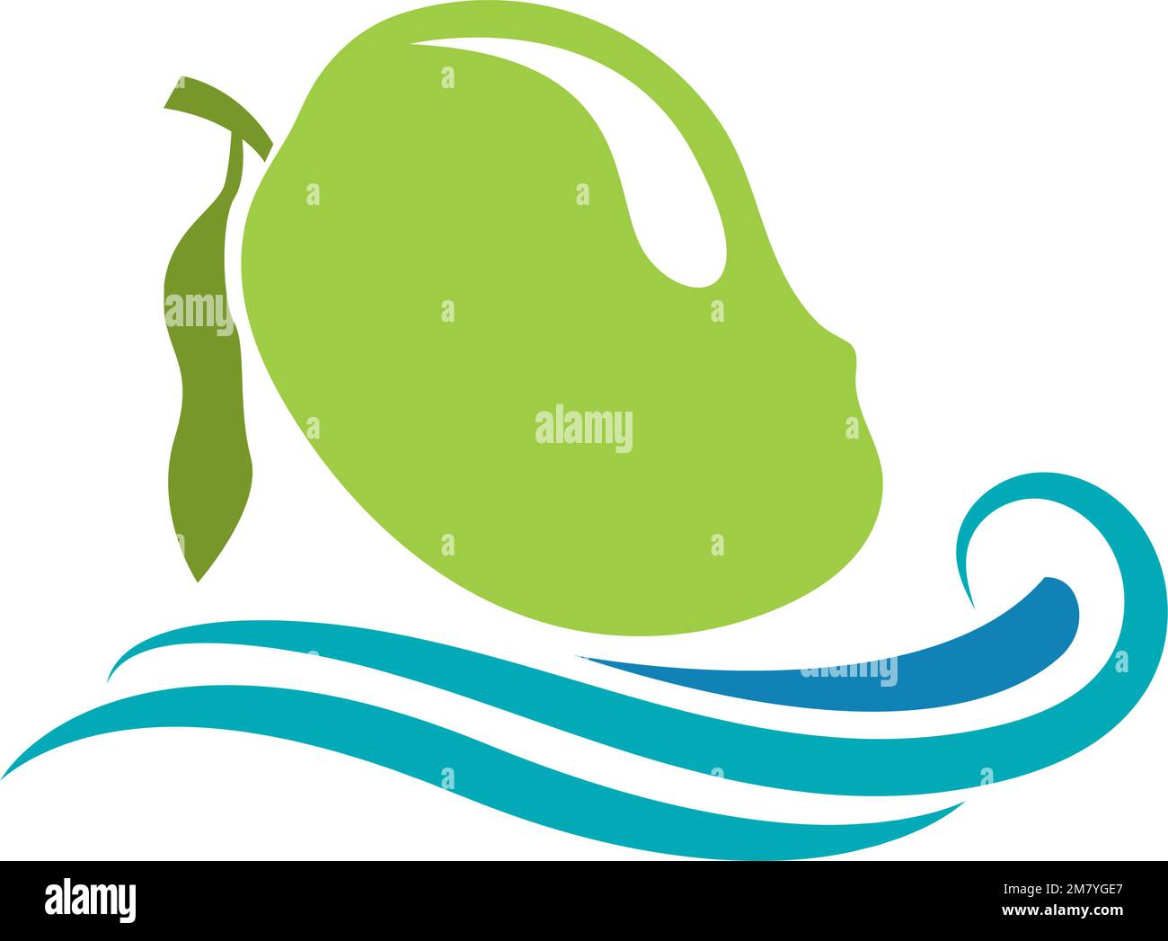 Mango icon logo design illustration Stock Vector