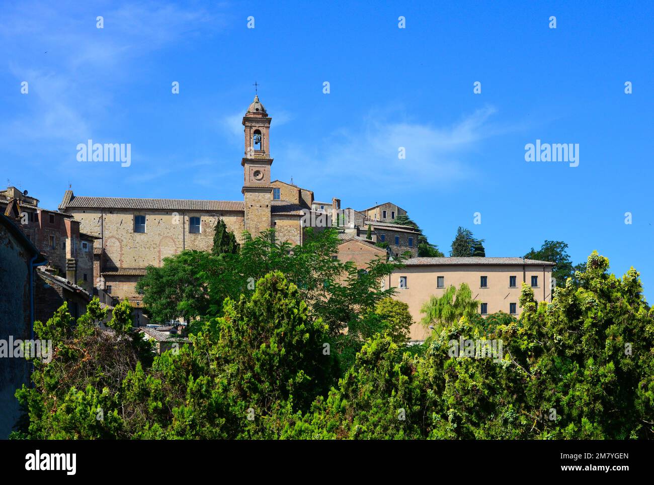 Montepulciano (Italy) The medieval historical center of the hill city in the Val d
