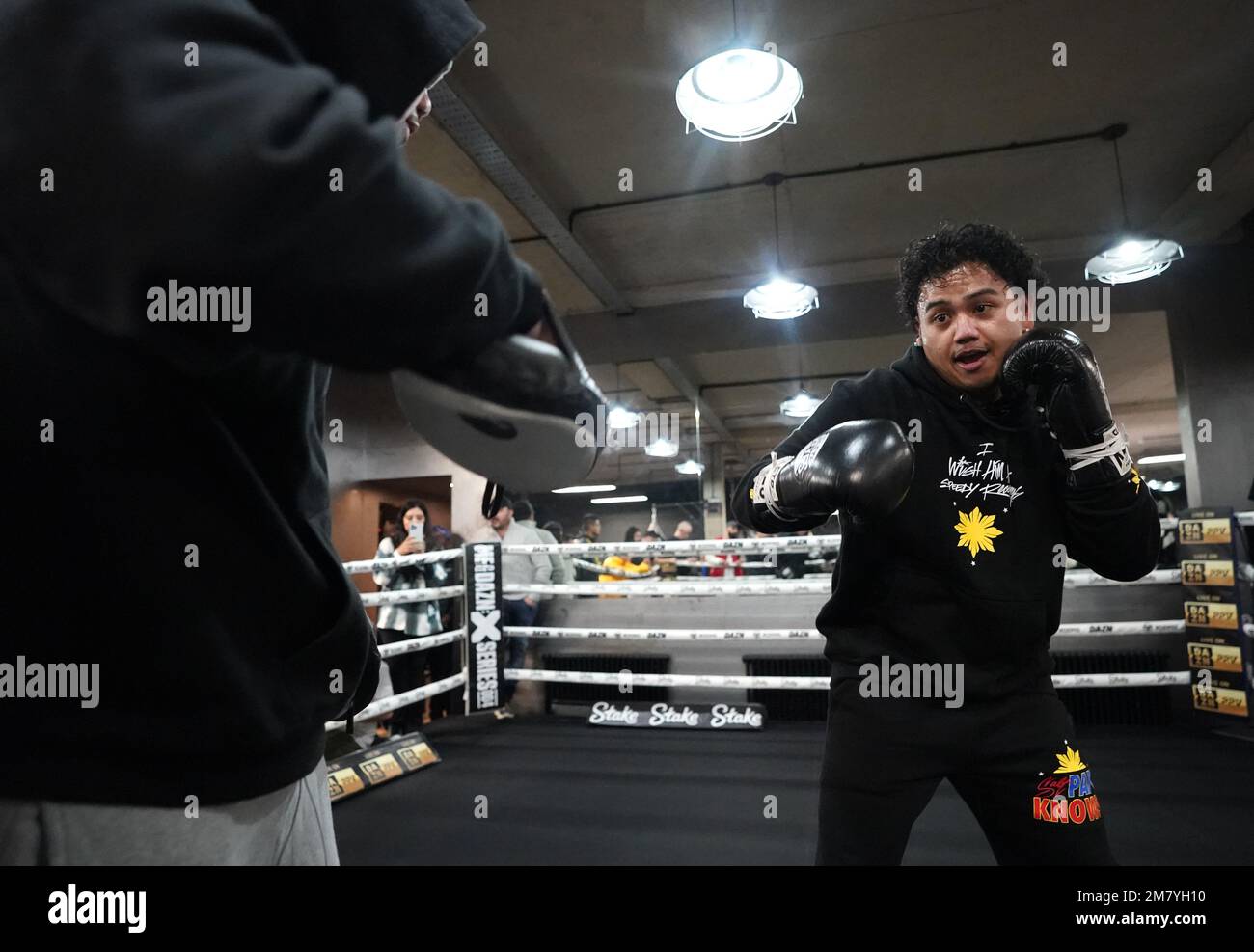 Salt Papi (right) during a media work out at Crystal House, London ...