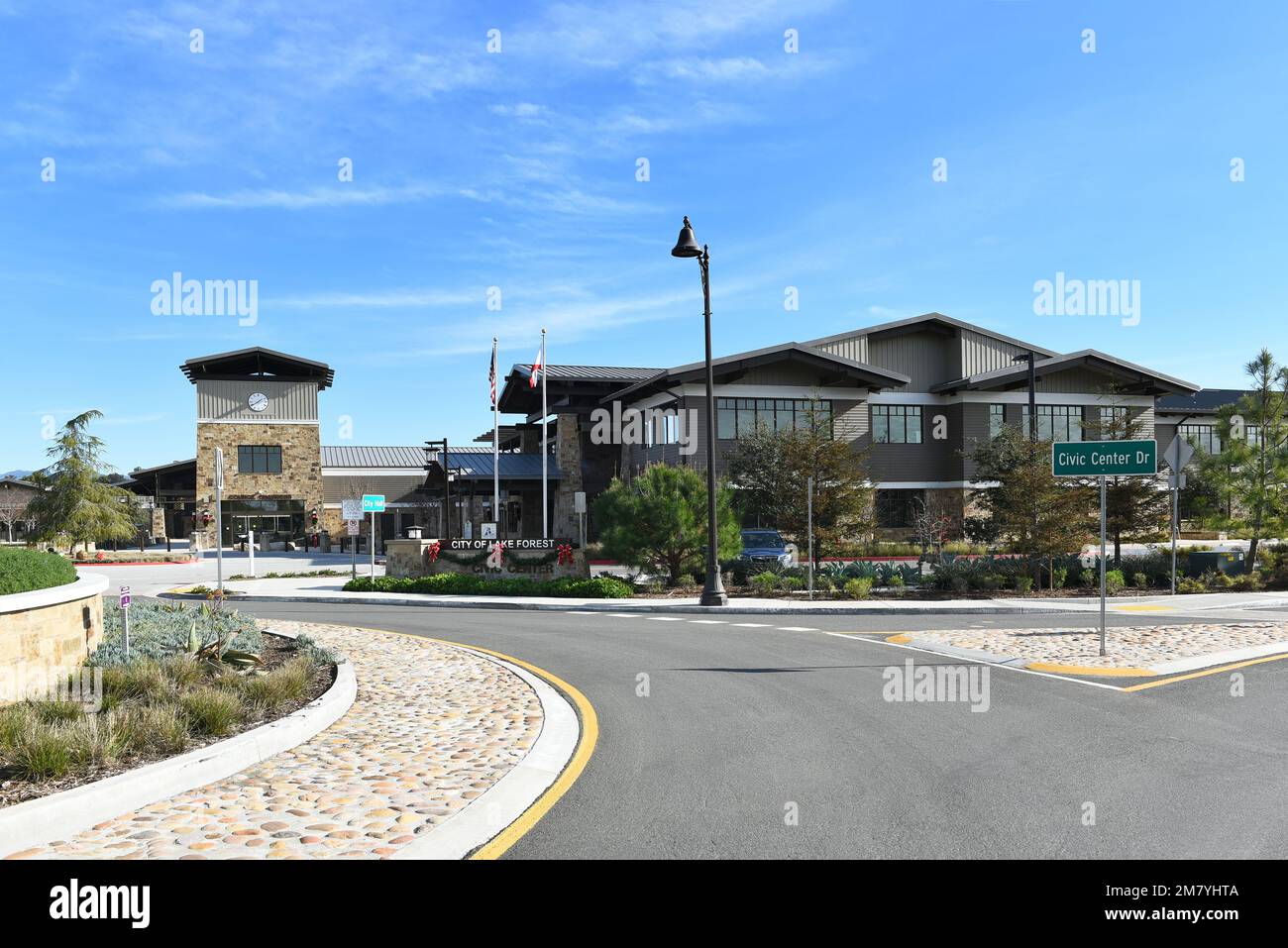LAKE FOREST, CALIFORNIA - 8 JAN 2023: Lake Forest Civic Center seen from Civic Center Drive. Stock Photo