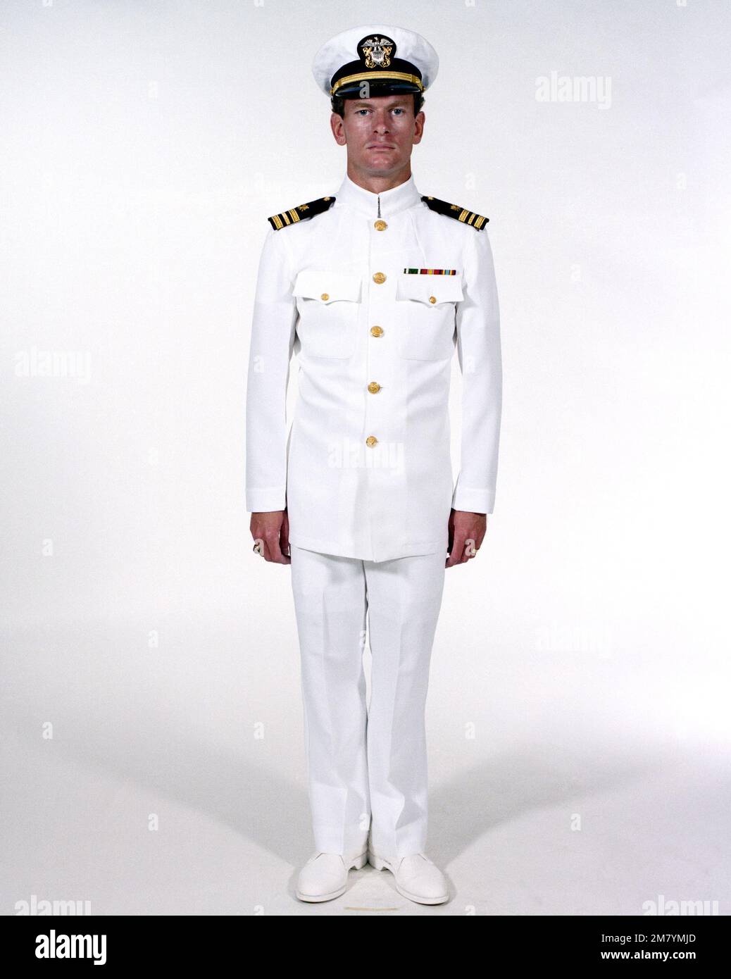 Uniform: Service dress white, male Navy officers. Country: Unknown ...