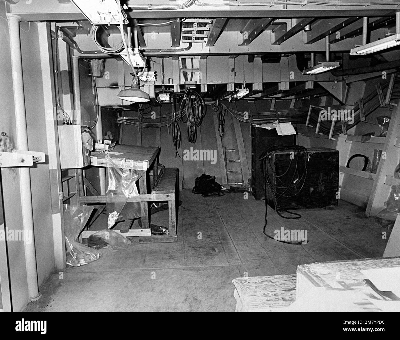 An interior view of the tactical towed array sonar/bathythermograph