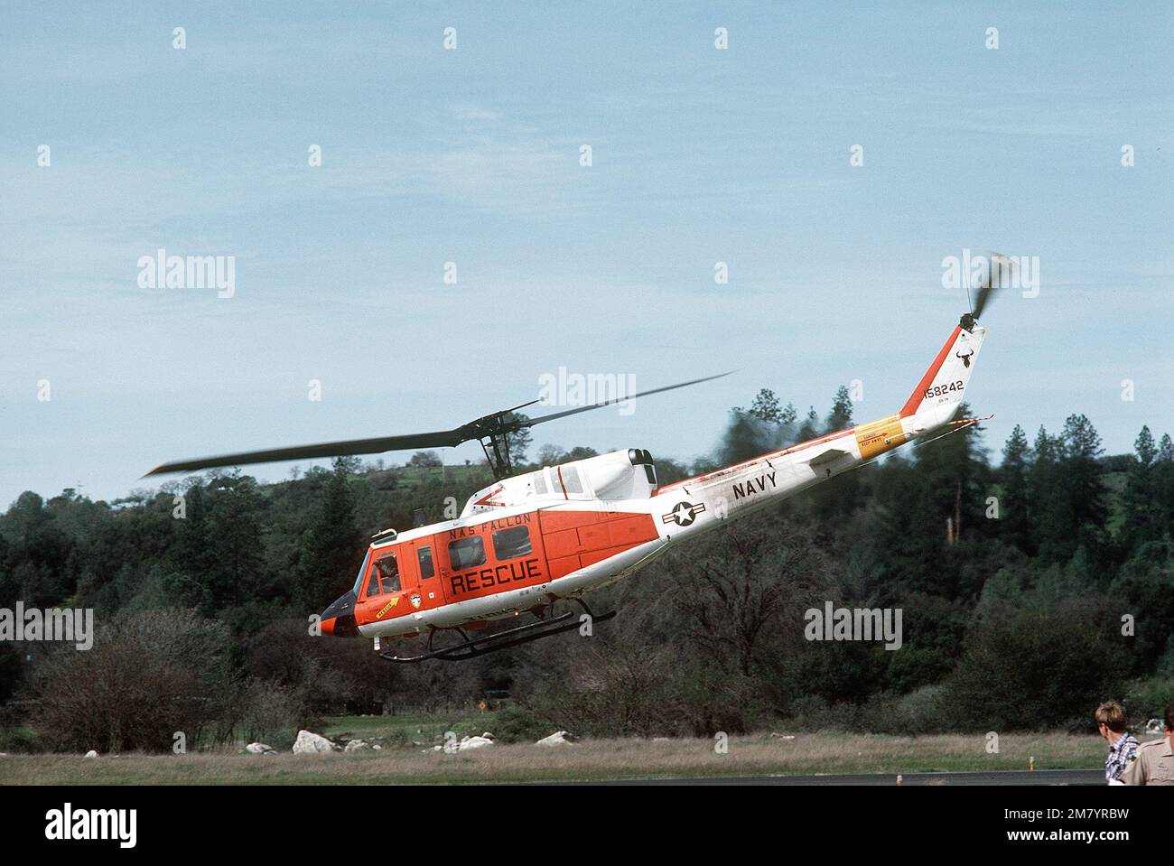 A left side view of a Search and Rescue (SAR) UH-1N Iroquois from Naval ...