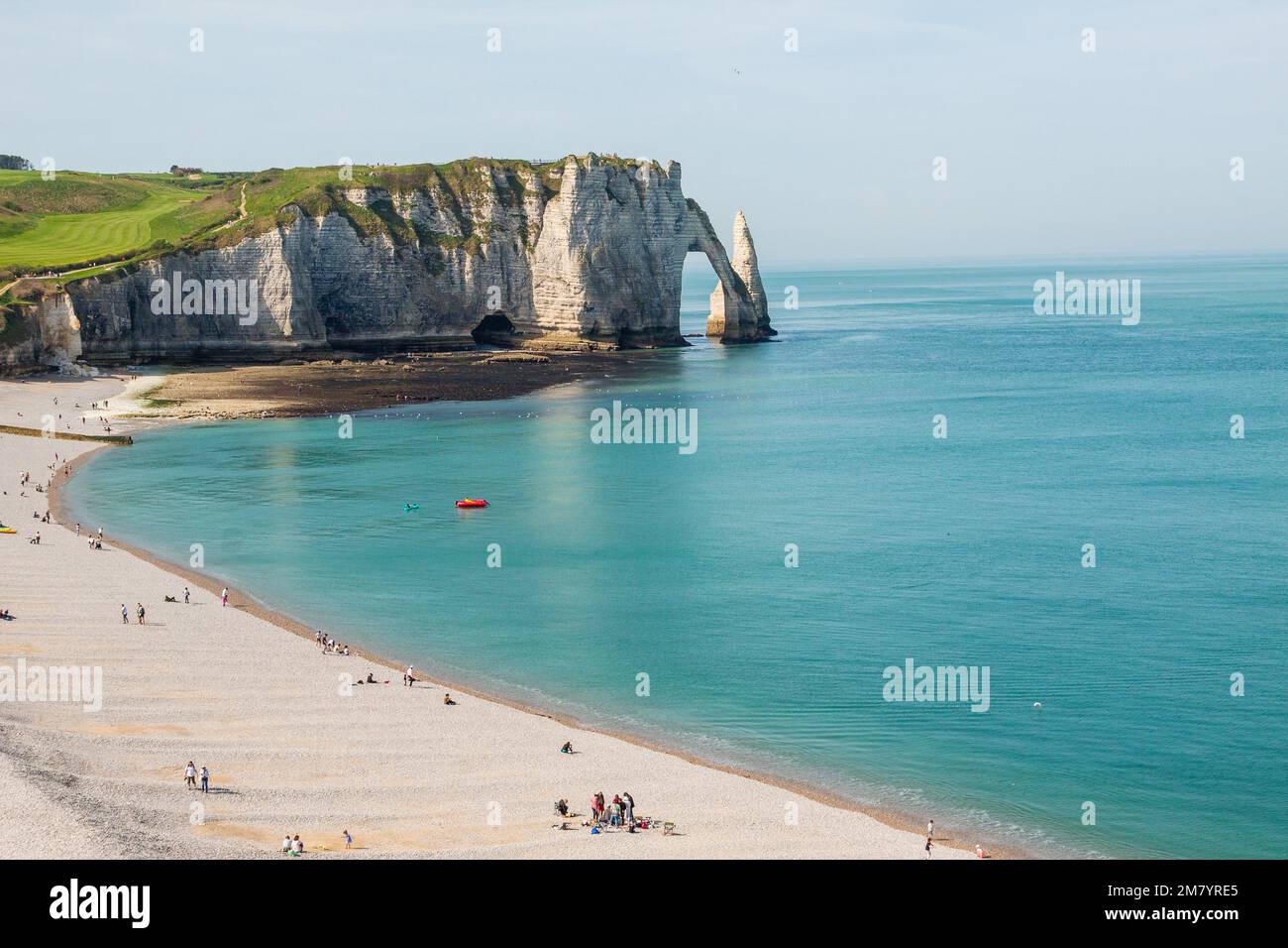 VIEW OF THE FAMOUS AVAL CLIFF, LIMESTONE CLIFF FORMING A NATURAL ARCH ...