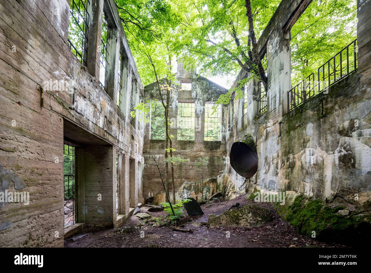 Ruines Carbide Willson, Chelsea, Québec, Canada Stock Photo