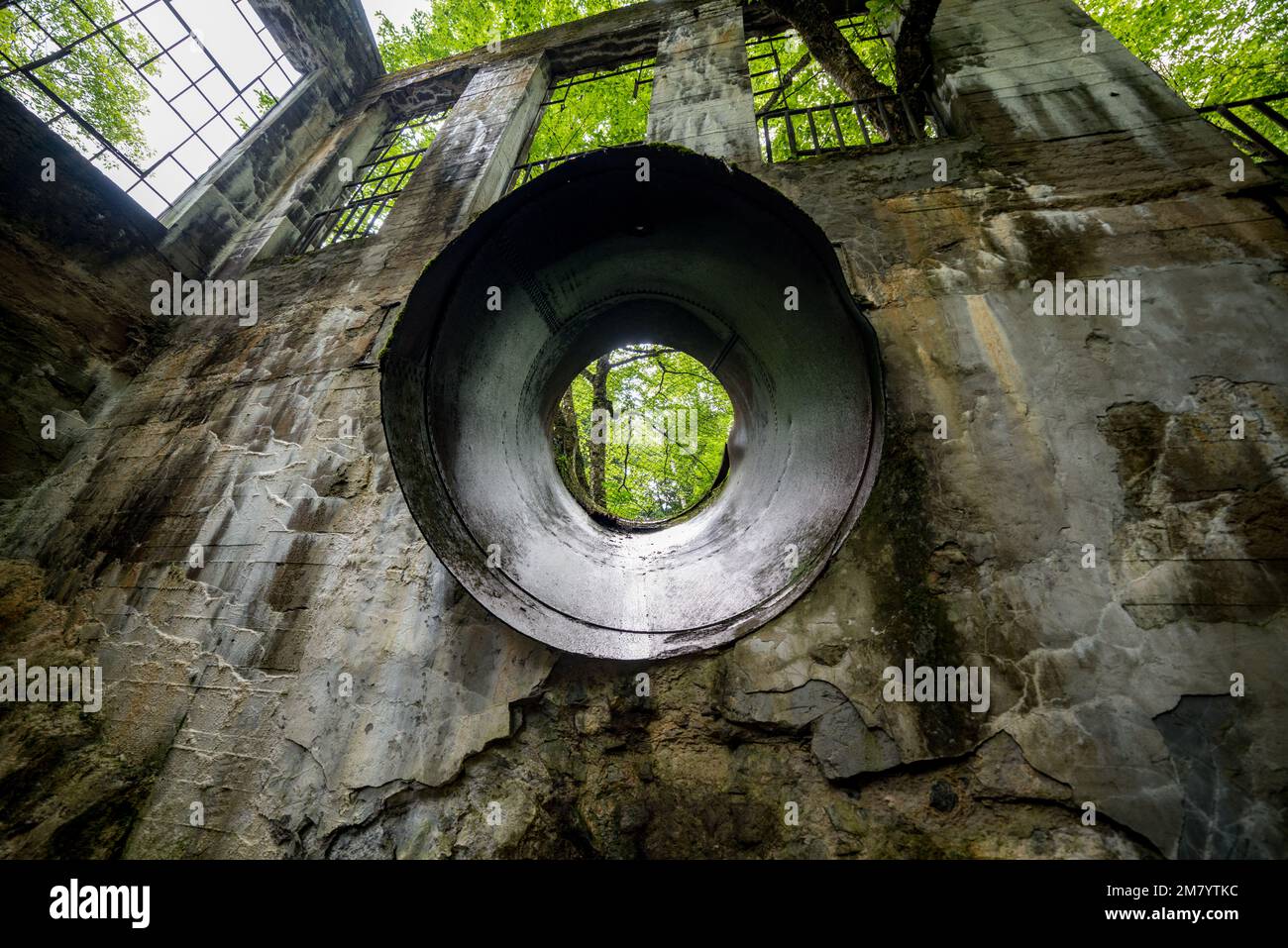Ruines Carbide Willson, Chelsea, Québec, Canada Stock Photo