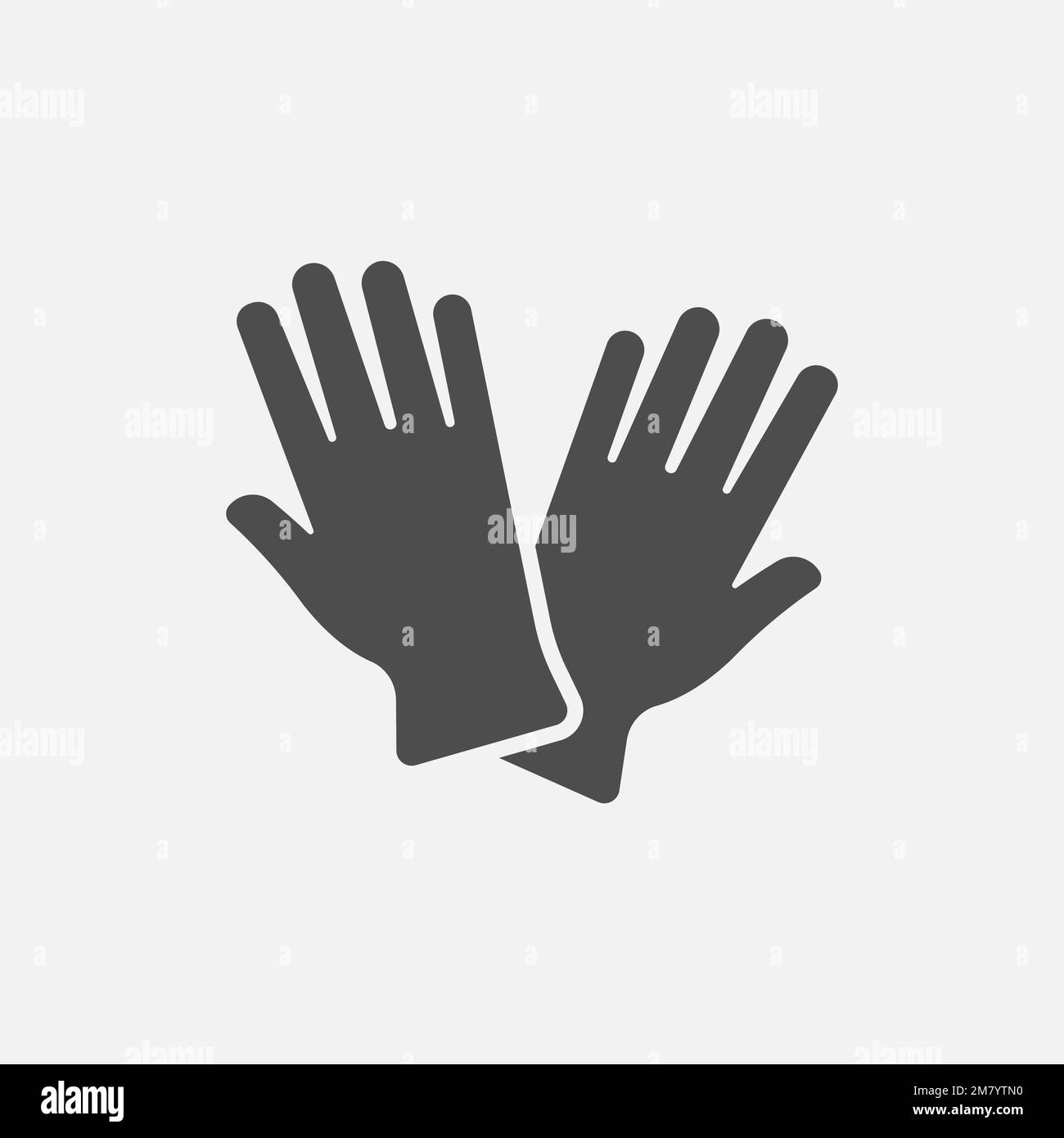 Glove Icon isolated on white background. Vector illustration. Eps 10. Stock Vector