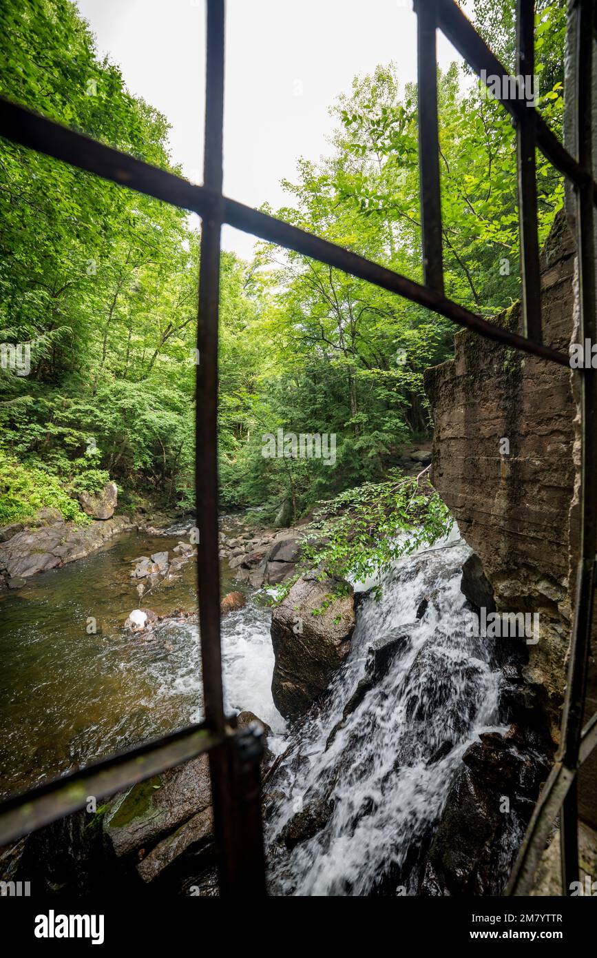 Ruines Carbide Willson, Chelsea, Québec, Canada Stock Photo