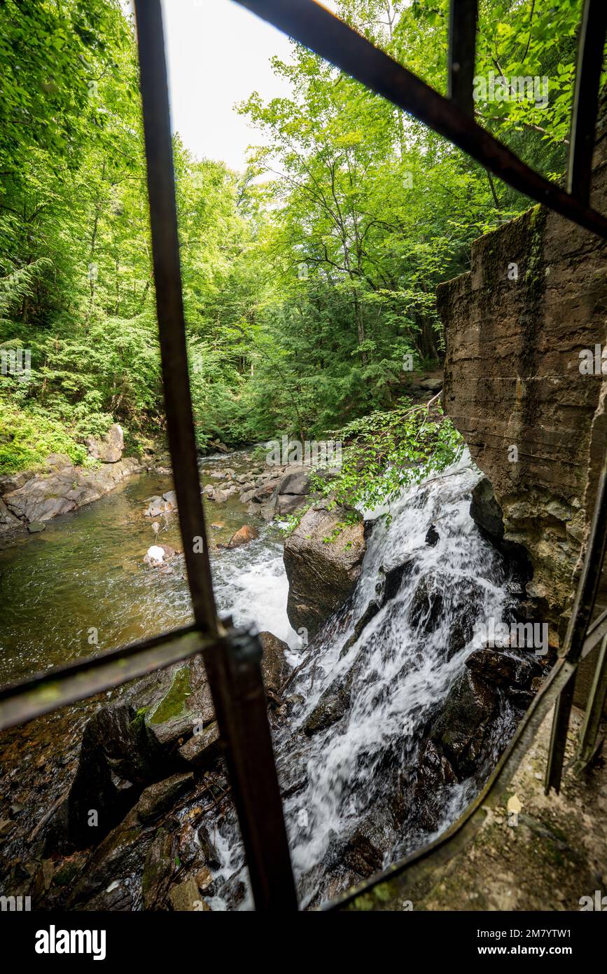Ruines Carbide Willson, Chelsea, Québec, Canada Stock Photo