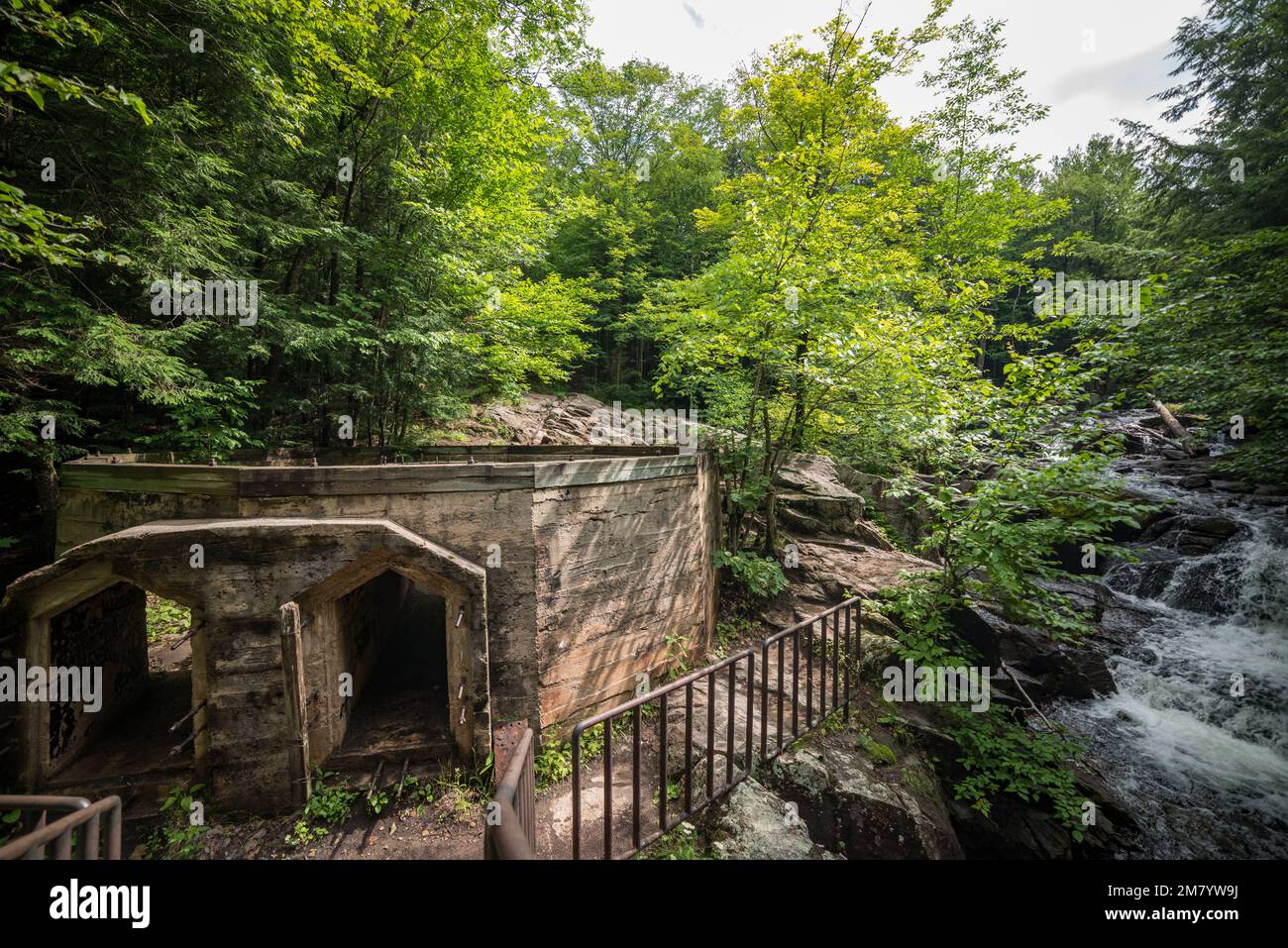 Ruines Carbide Willson, Chelsea, Québec, Canada Stock Photo