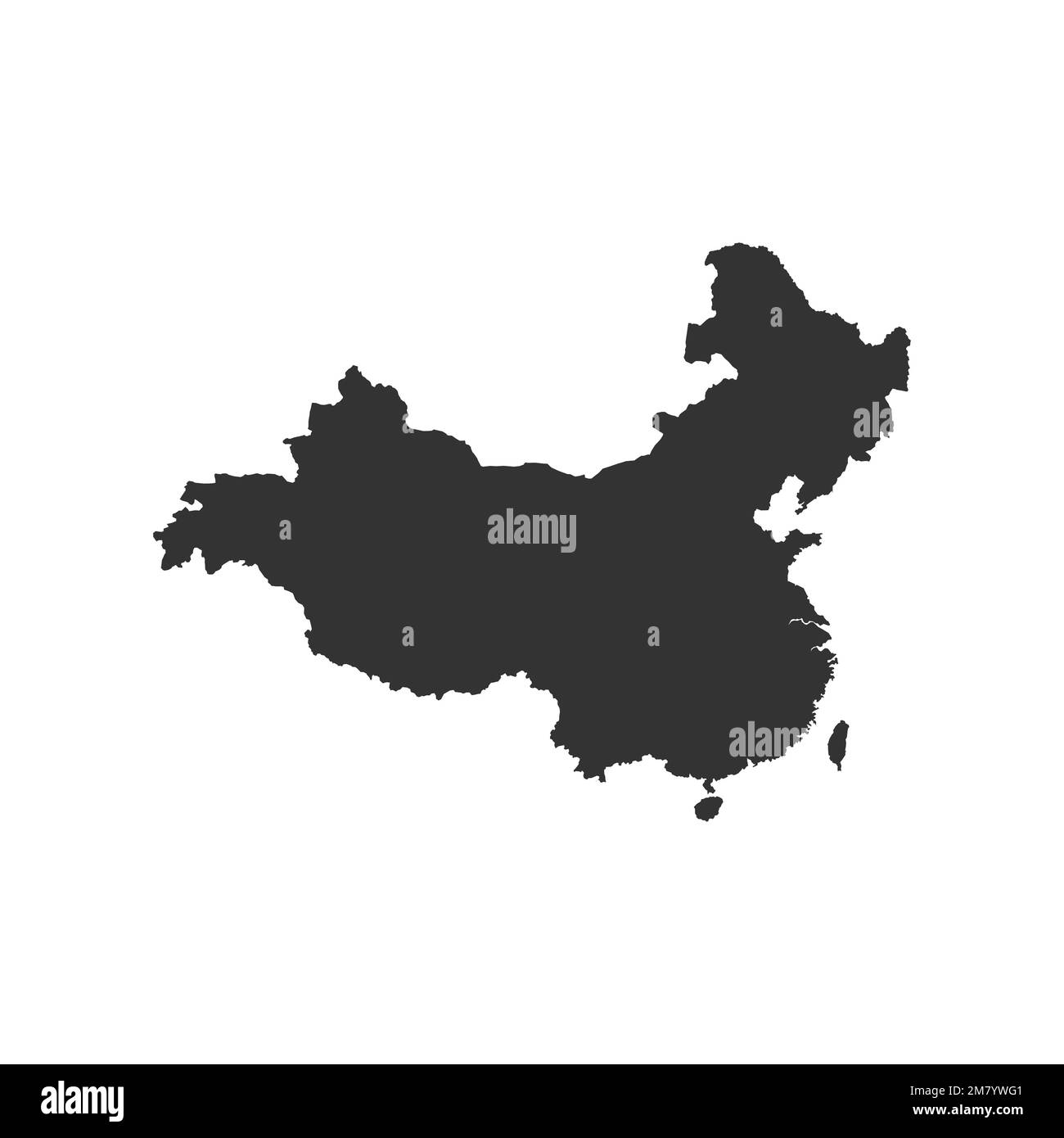 China map isolated on white background. Vector illustration. Eps 10. Stock Vector