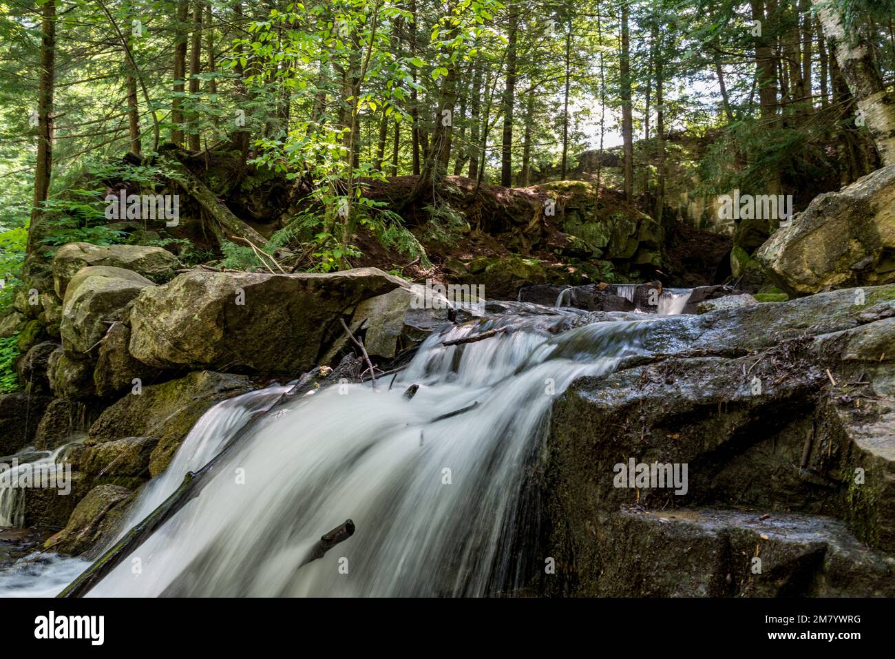 Ruines Carbide Willson, Chelsea, Québec, Canada Stock Photo