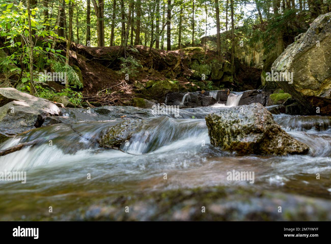 Ruines Carbide Willson, Chelsea, Québec, Canada Stock Photo