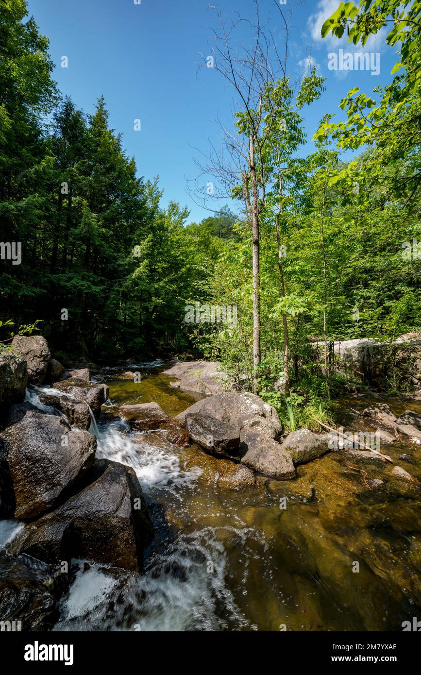 Ruines Carbide Willson, Chelsea, Québec, Canada Stock Photo