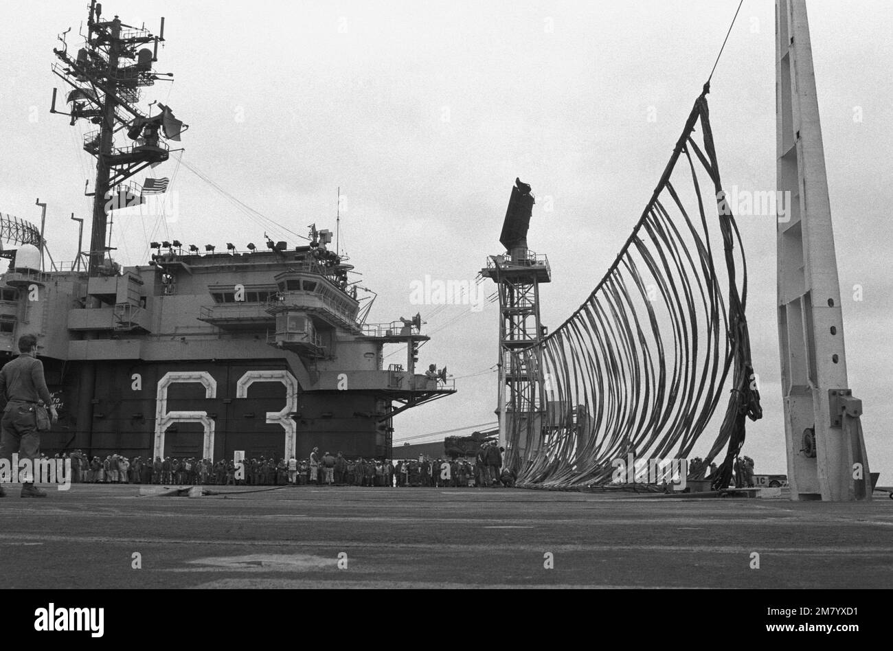 DN-SN-86-00069. Base: USS Kitty Hawk (CV 63) Stock Photo
