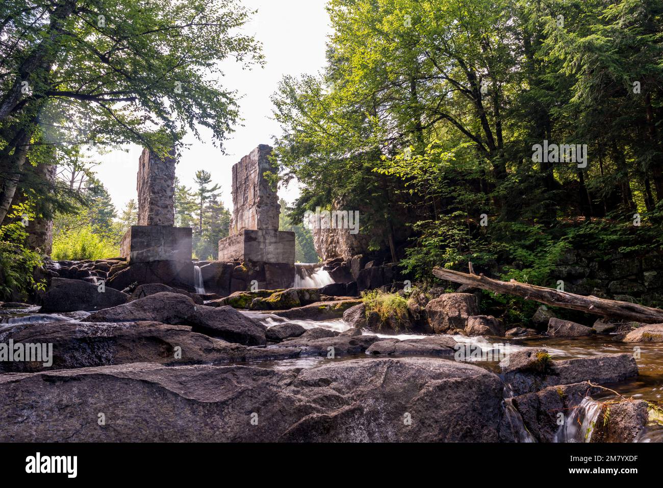Ruines Carbide Willson, Chelsea, Québec, Canada Stock Photo