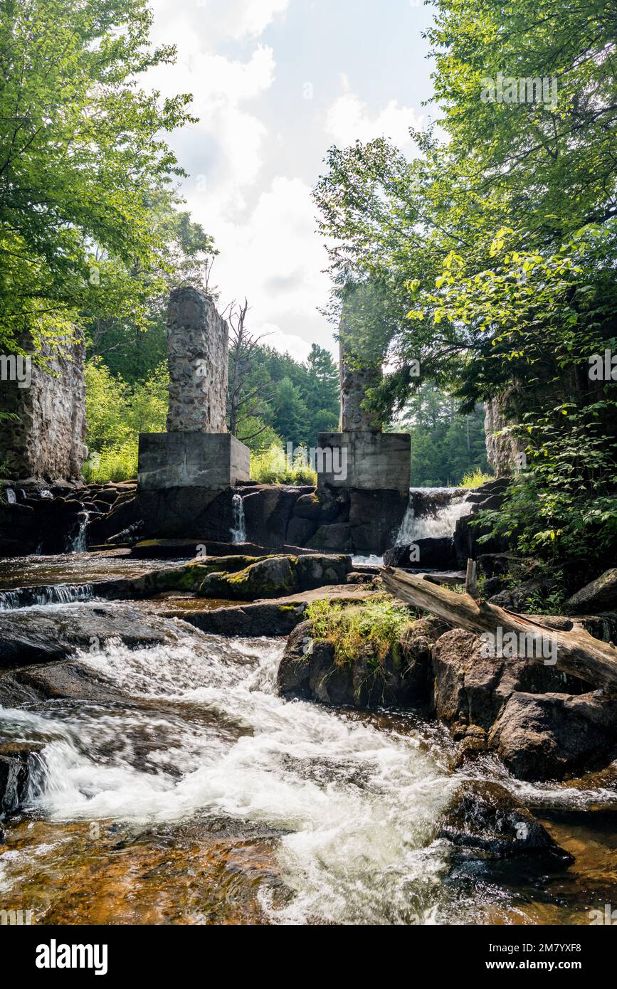 Ruines Carbide Willson, Chelsea, Québec, Canada Stock Photo