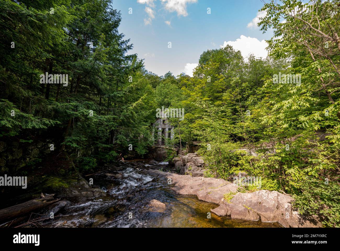 Ruines Carbide Willson, Chelsea, Québec, Canada Stock Photo