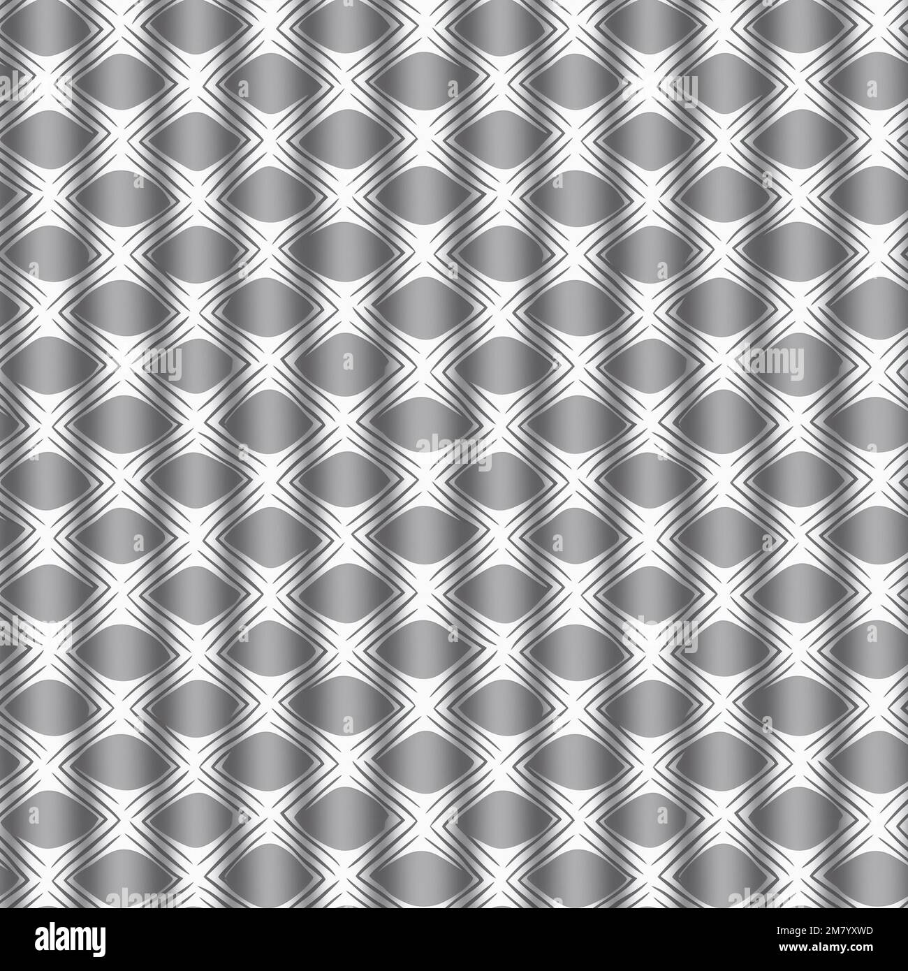 Seamless  texture. White metal geometrical pattern. Abstract pattern Stock Photo