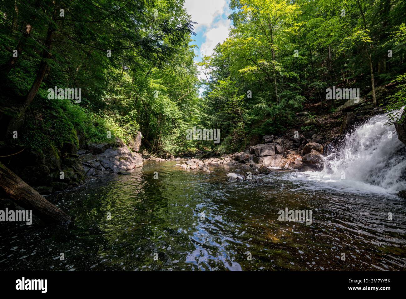 Ruines Carbide Willson, Chelsea, Québec, Canada Stock Photo