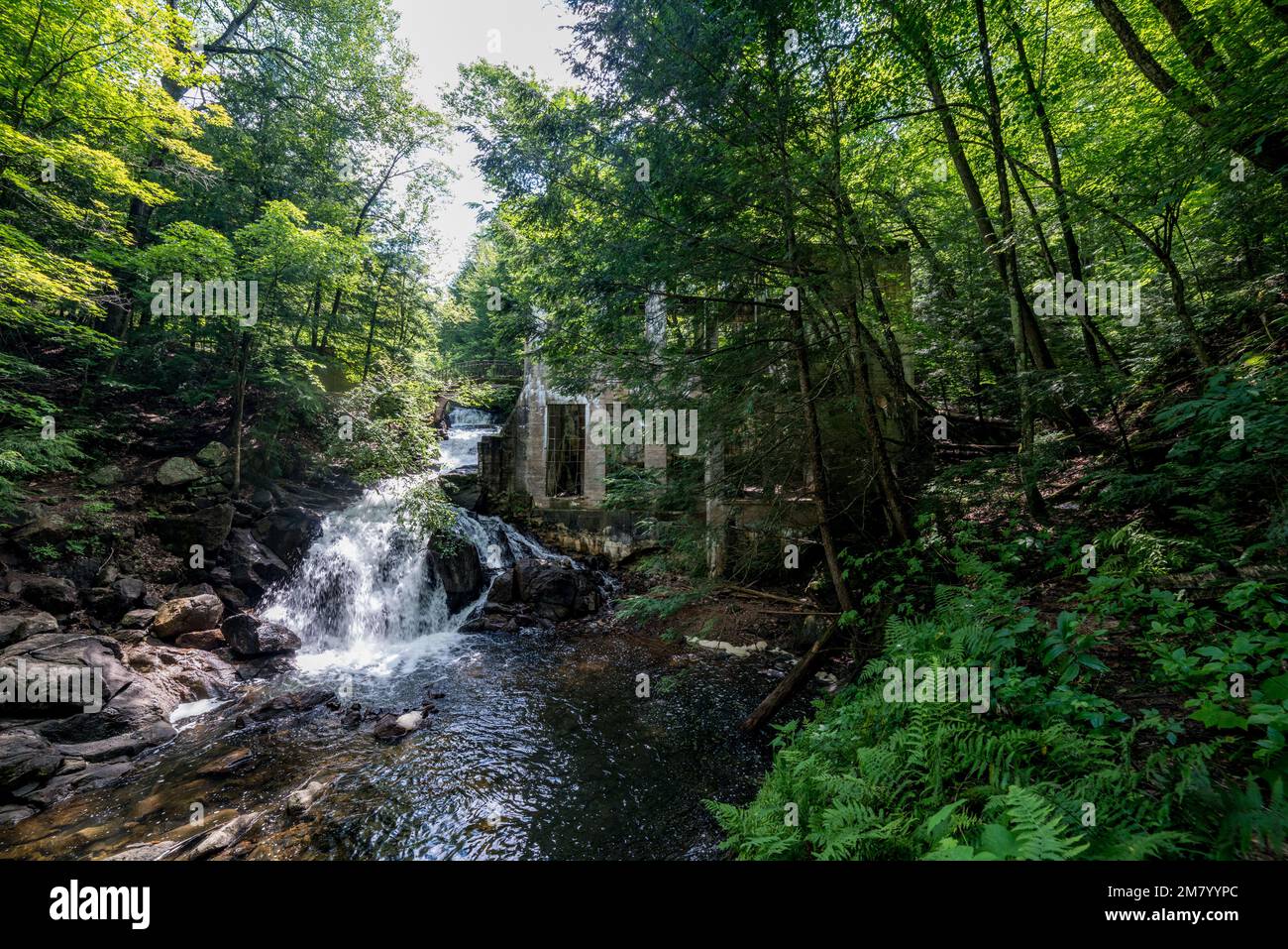 Ruines Carbide Willson, Chelsea, Québec, Canada Stock Photo