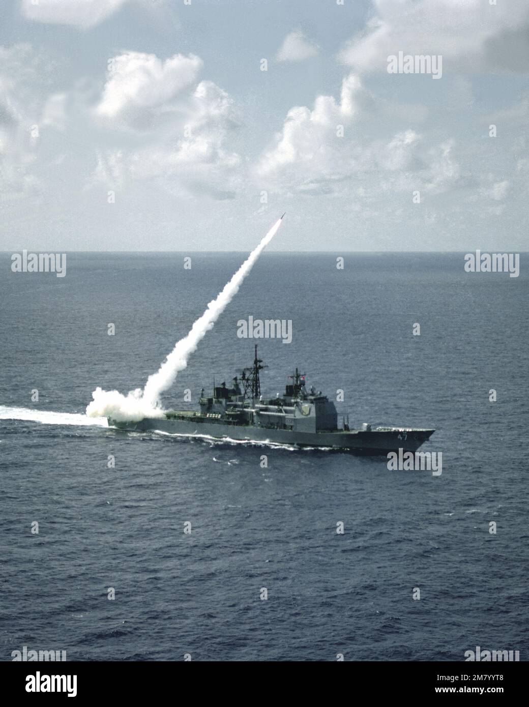 A Standard II missile is launched from the Aegis guided missile cruiser ...