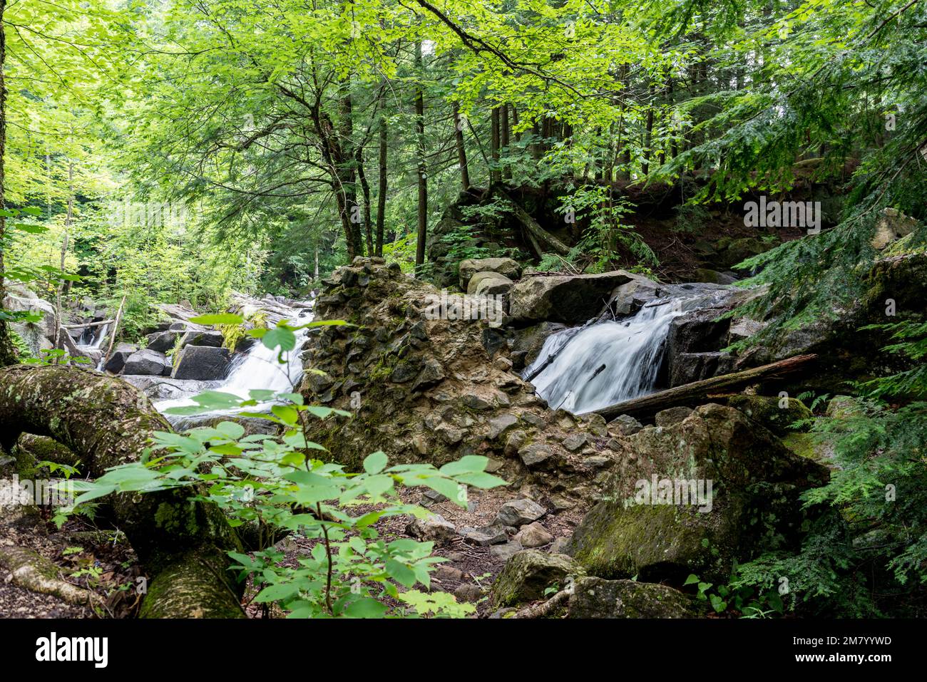 Ruines Carbide Willson, Chelsea, Québec, Canada Stock Photo