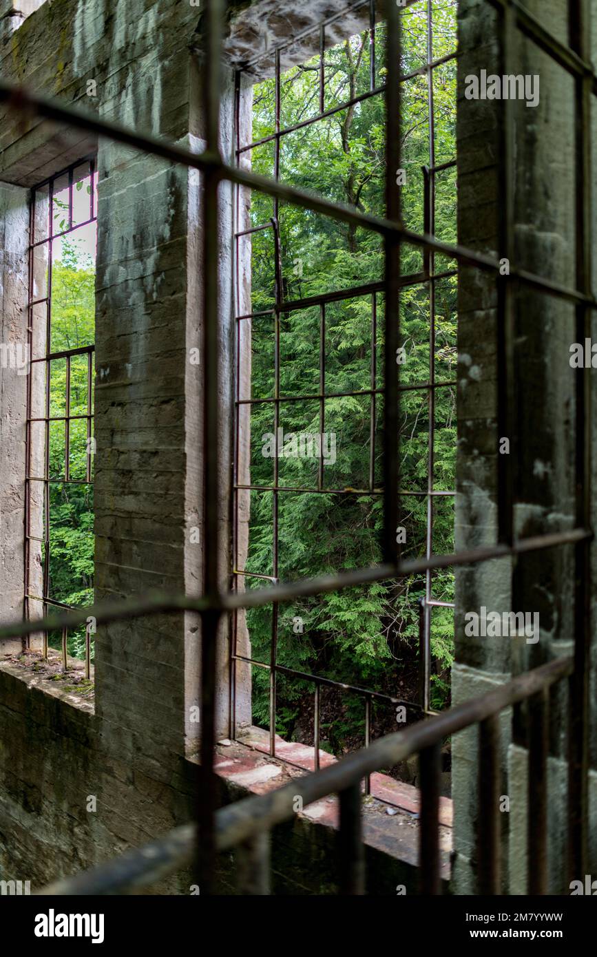 Ruines Carbide Willson, Chelsea, Québec, Canada Stock Photo
