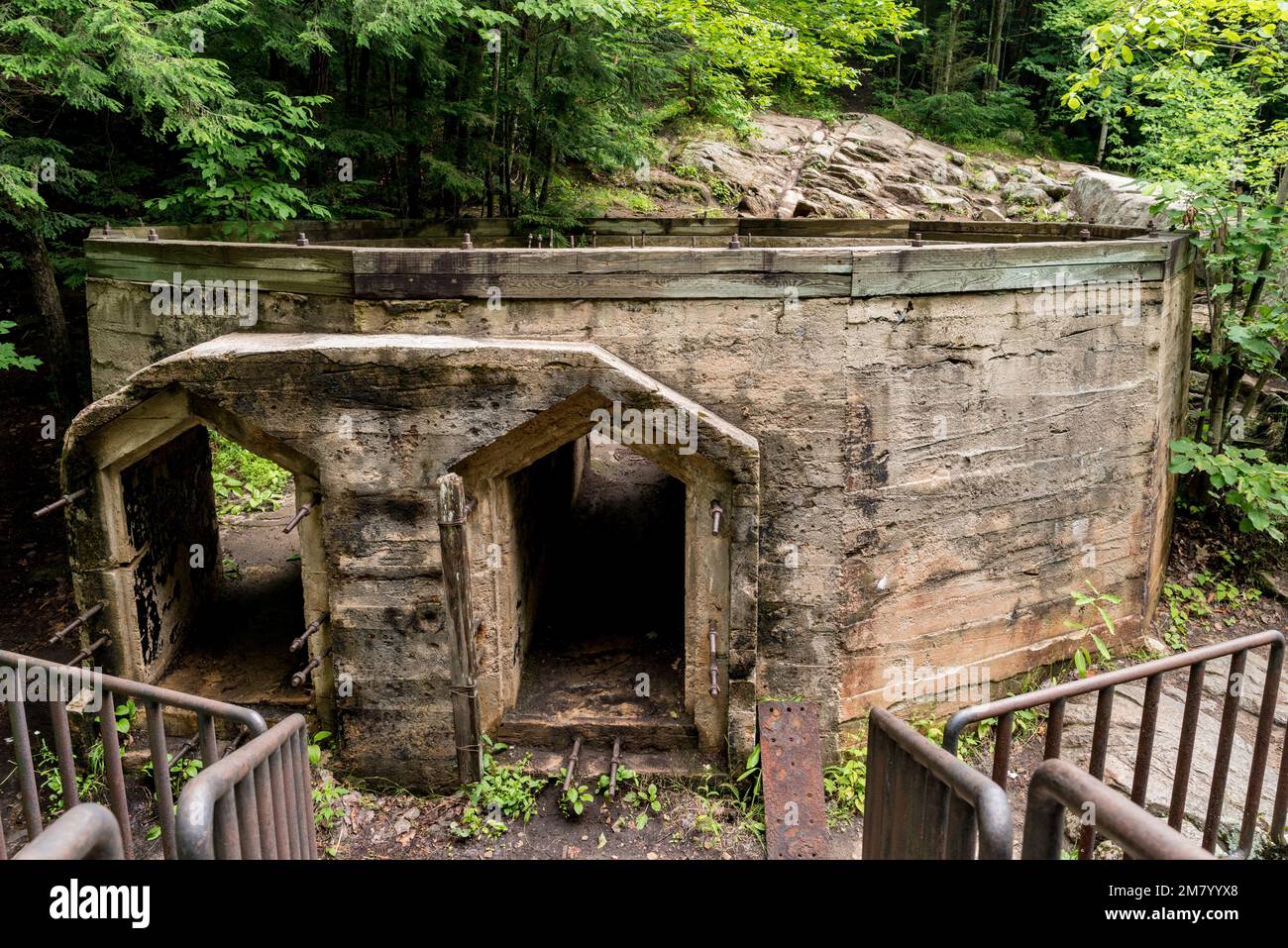 Ruines Carbide Willson, Chelsea, Québec, Canada Stock Photo
