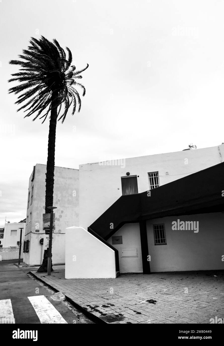 Las Negras, Almeria, Spain November 17, 2022 Whitewashed houses and