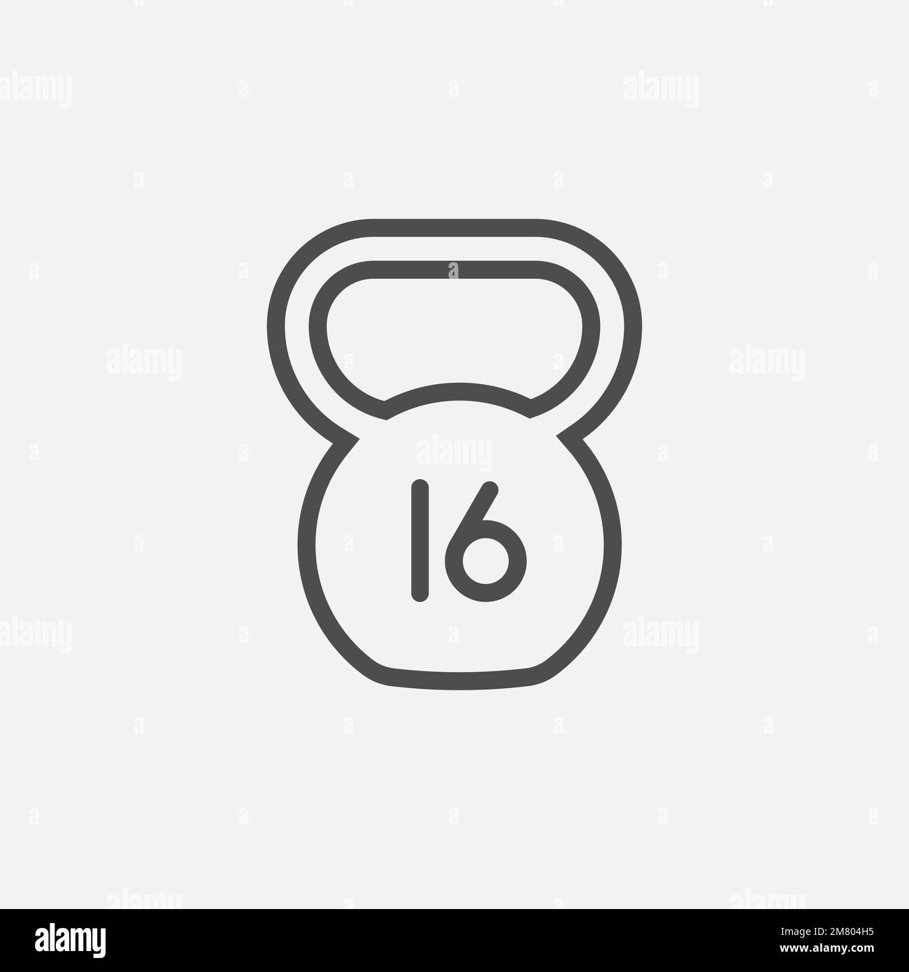 Kettlebell icon isolated on white background. Vector illustration. Eps ...