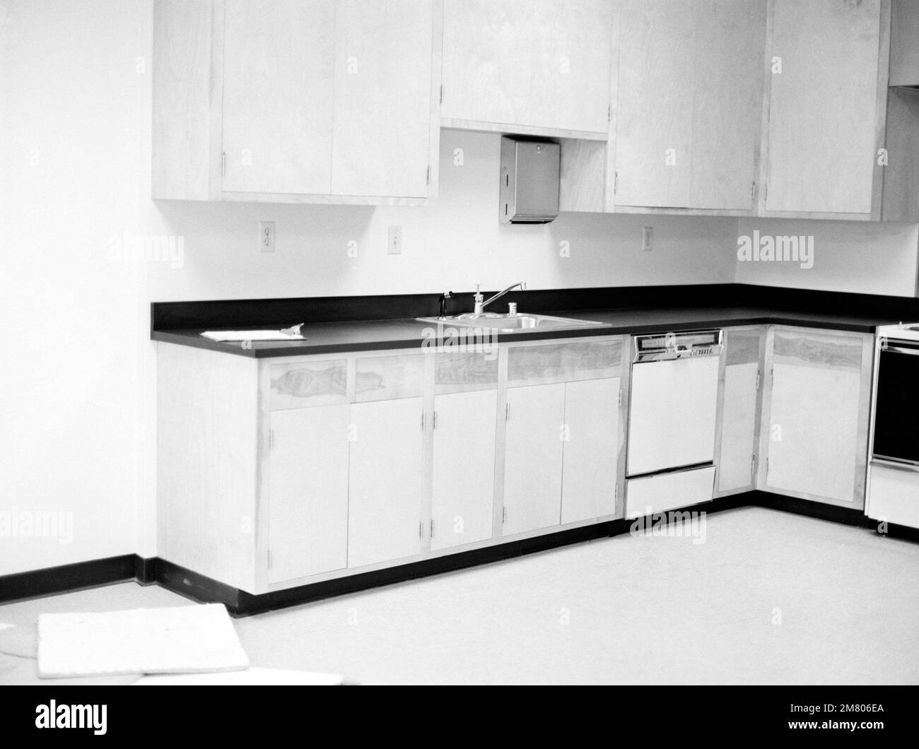 A view of the kitchen area of the new firehouse under construction
