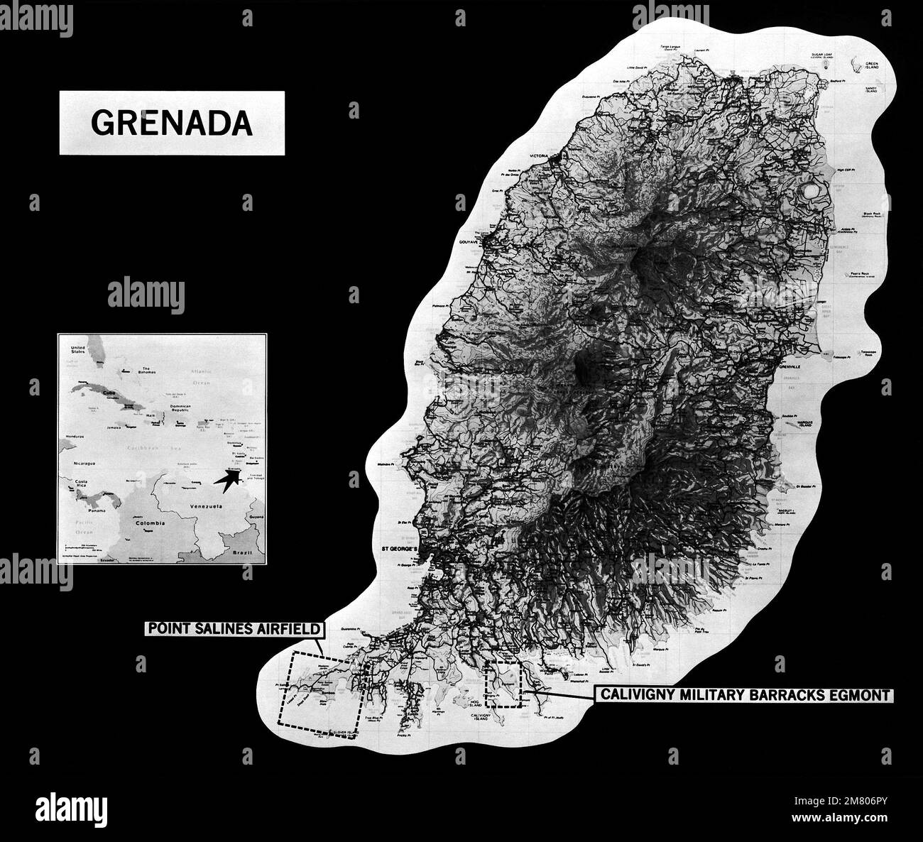 Map of grenada hires stock photography and images Alamy