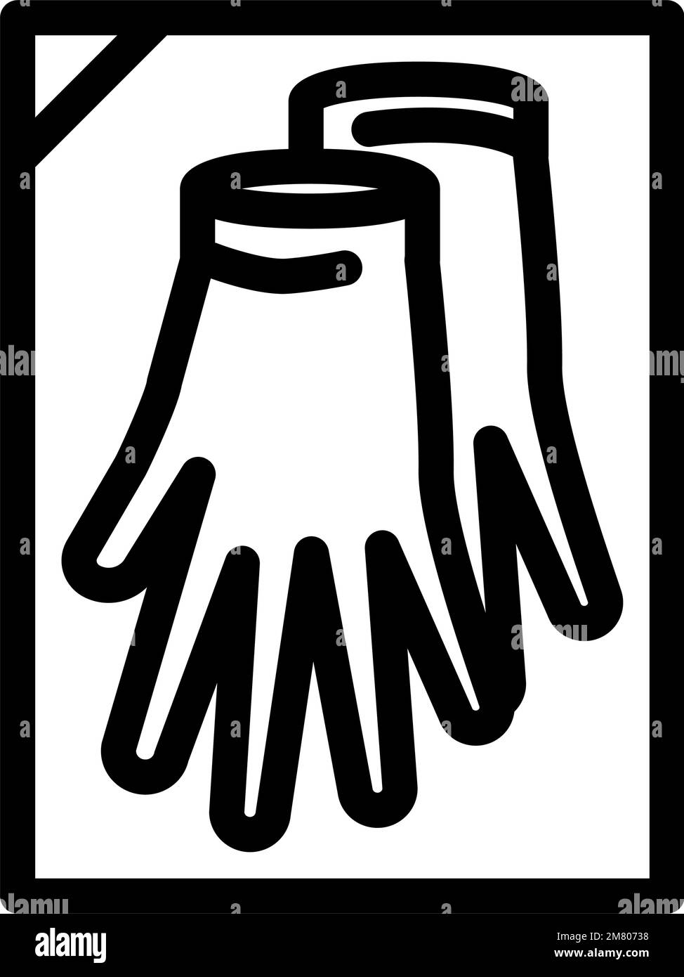 nonlatex gloves first aid line icon vector illustration Stock Vector