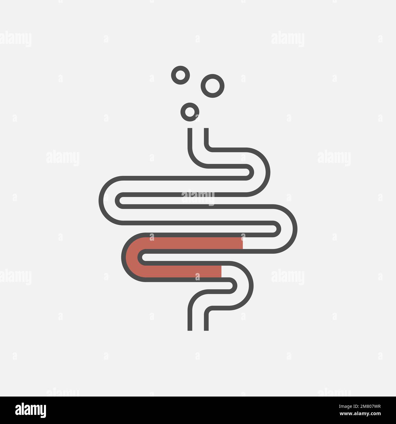 Colitis vector icon isolated on white background. Vector illustration. Eps 10. Stock Vector