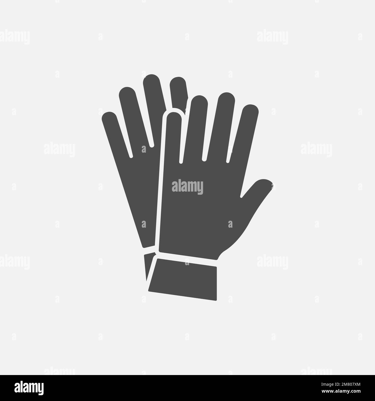 Glove Icon isolated on white background. Vector illustration. Eps 10. Stock Vector