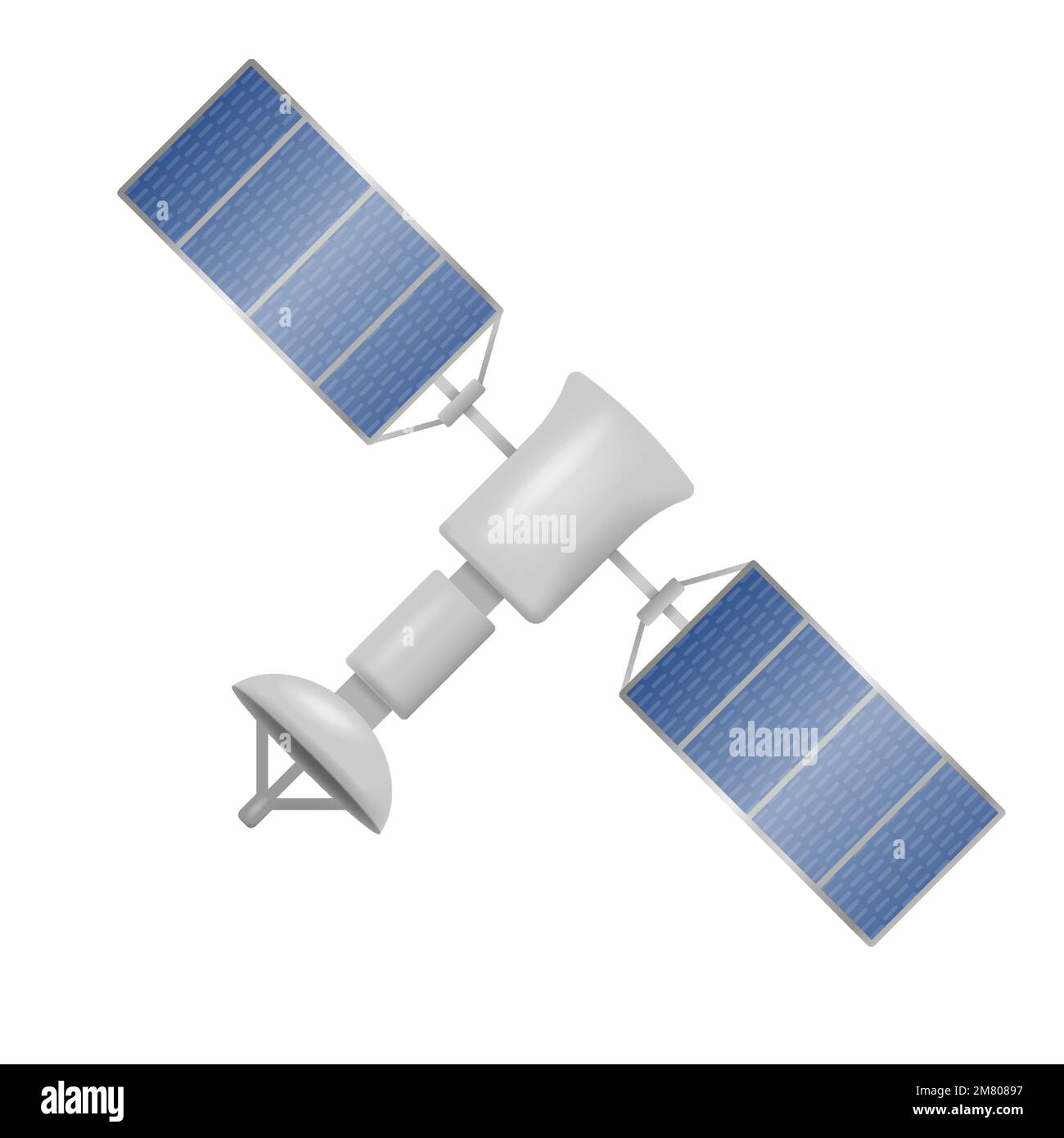 Satellite isolated on white background. Vector illustration. Eps 10. Stock Vector