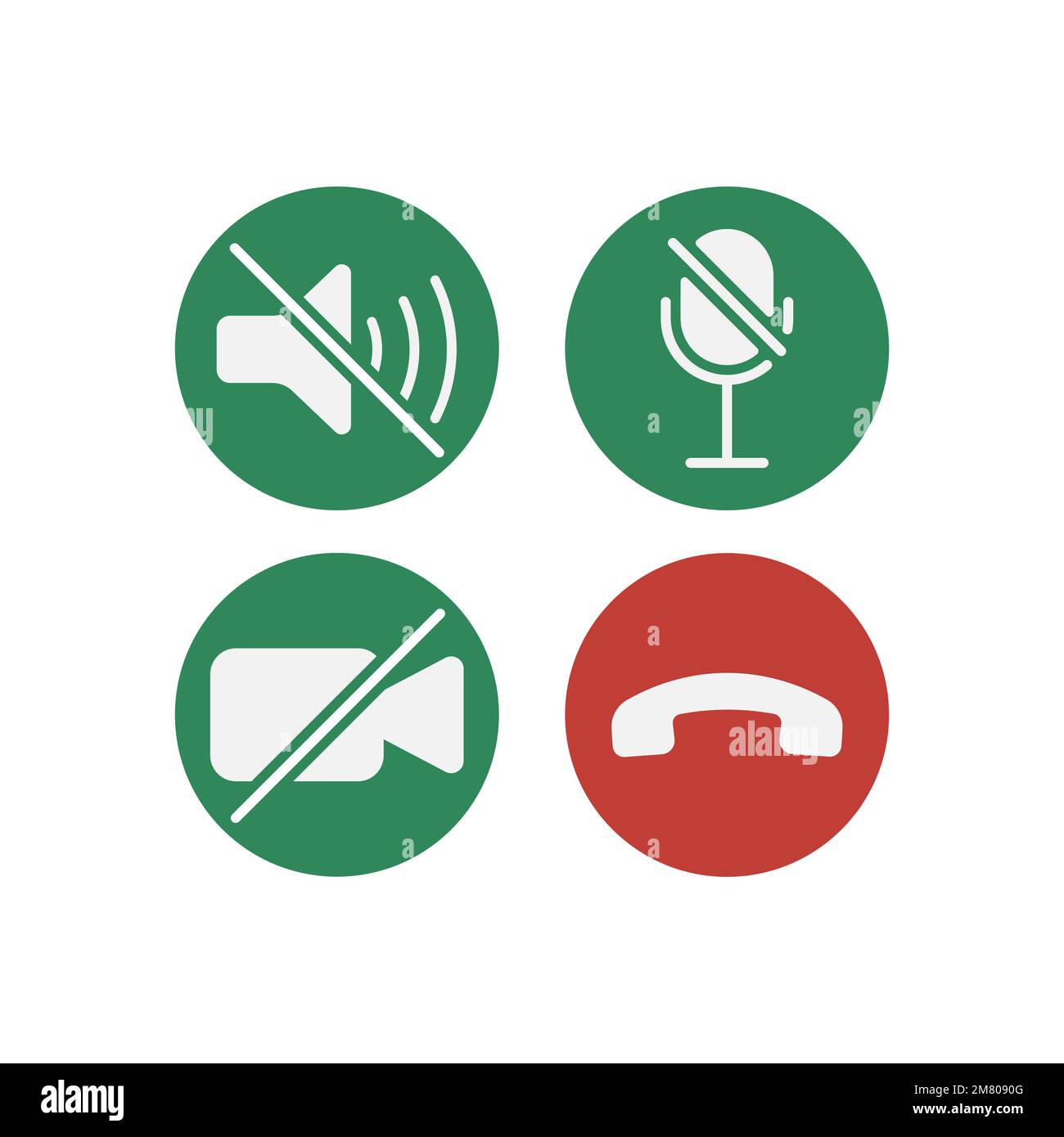 Video cal icons set isolated on white background. Vector illustration ...