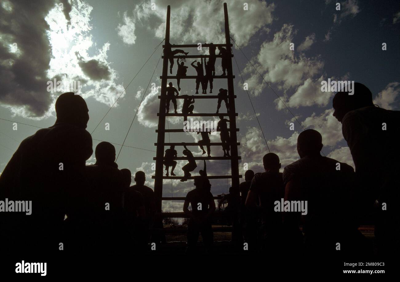 Infantrymen undergo obstacle course training at the Army Air Assault ...