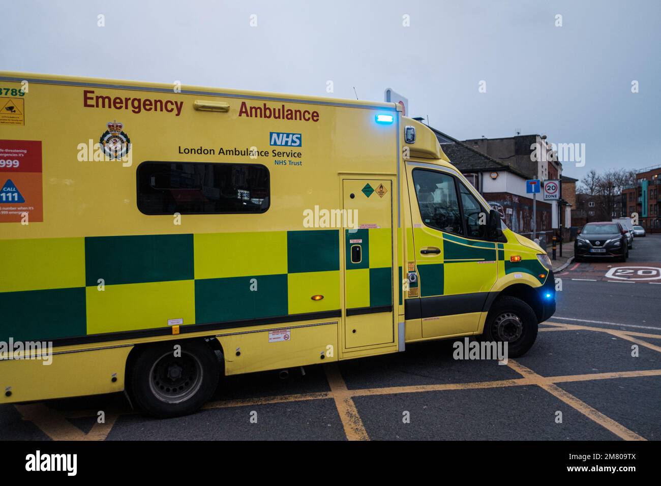 11 Jan 2023, Ambulance Unison members Strike outside The Depford