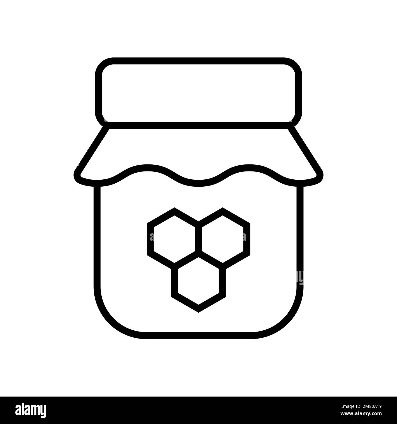 Honey glass jar vector icon, outline sign. Vector illustration. Eps 10 ...
