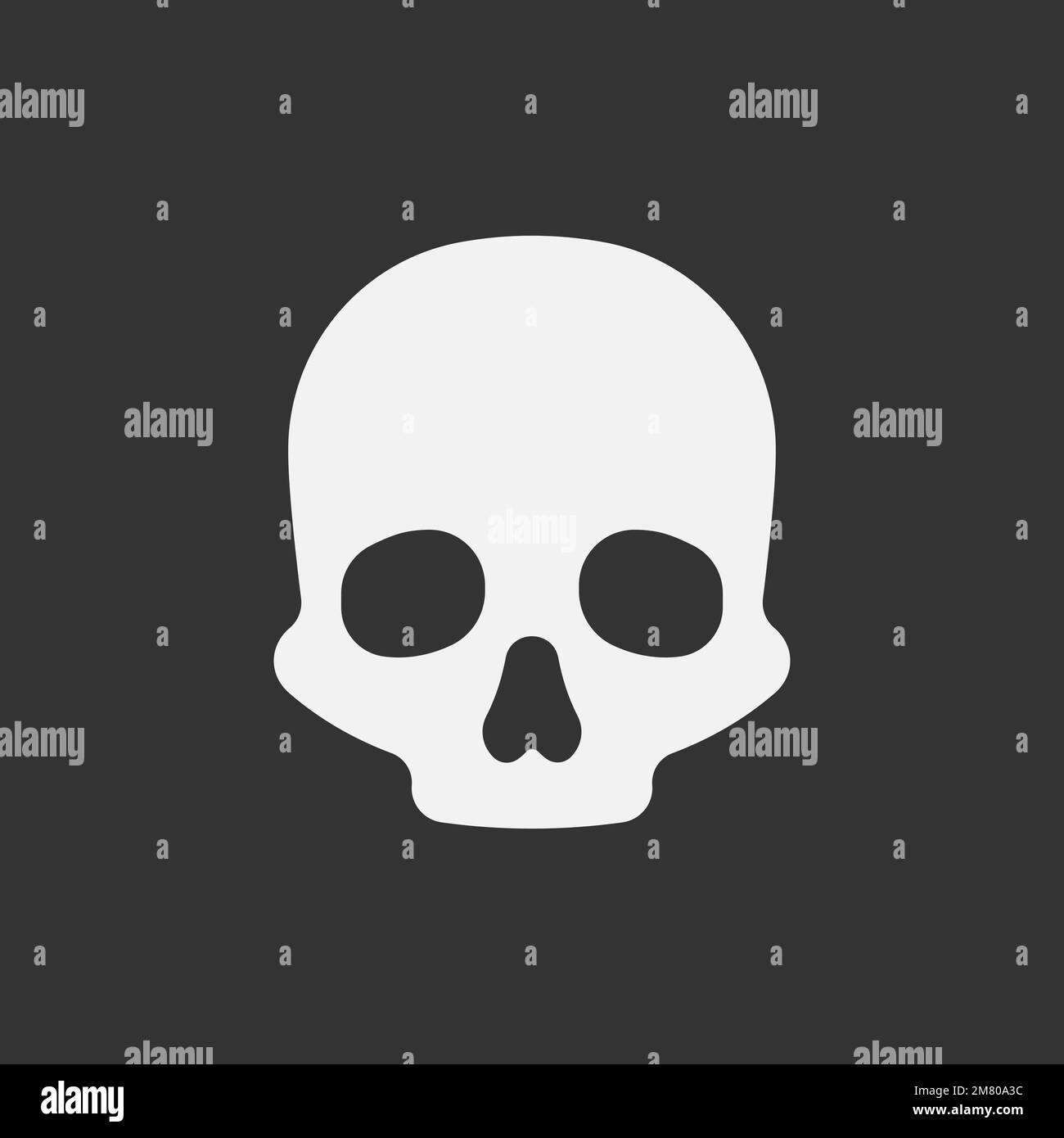 Skull icon isolated on white background. Vector illustration. Eps 10. Stock Vector