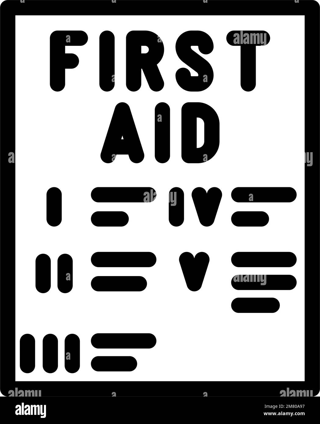 emergency first aid guide first aid line icon vector illustration Stock