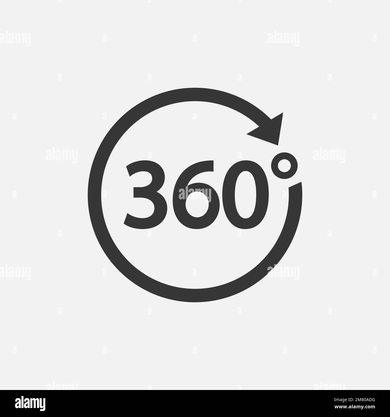 360 Icon. 360 degree view symbol. Vector illustration. Eps 10 Stock ...
